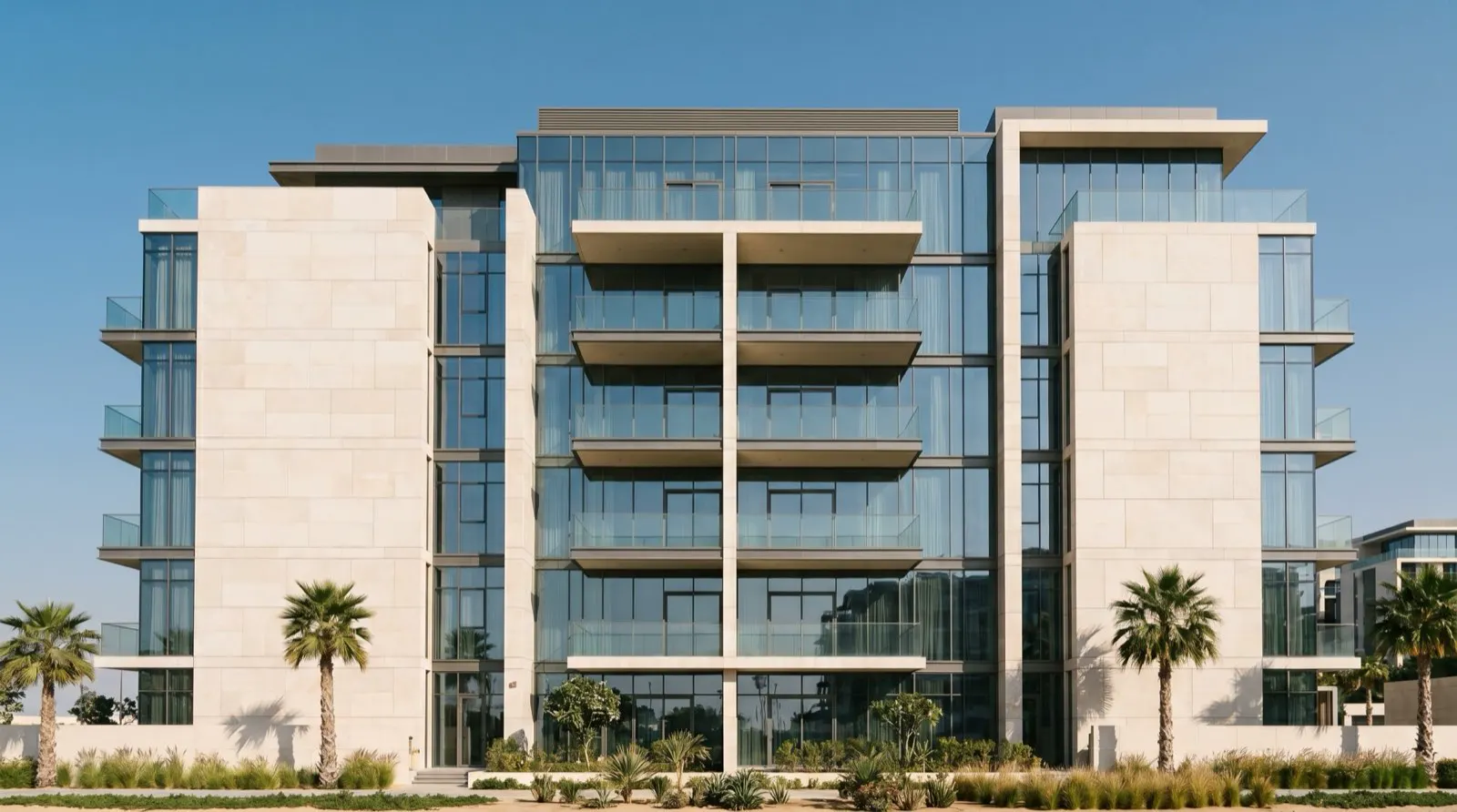 Modern Dubai residential apartment building