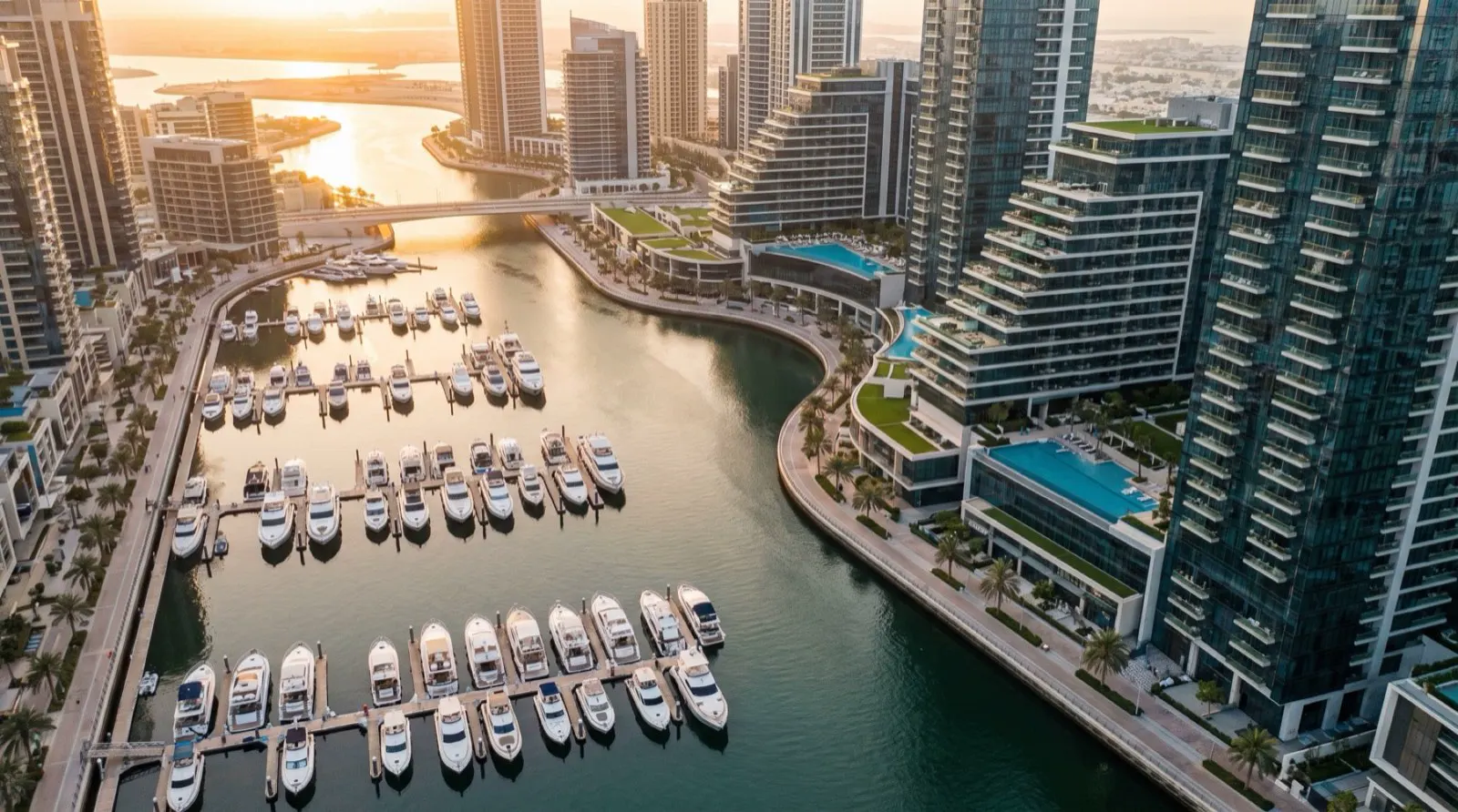 Dubai waterfront apartments and marina