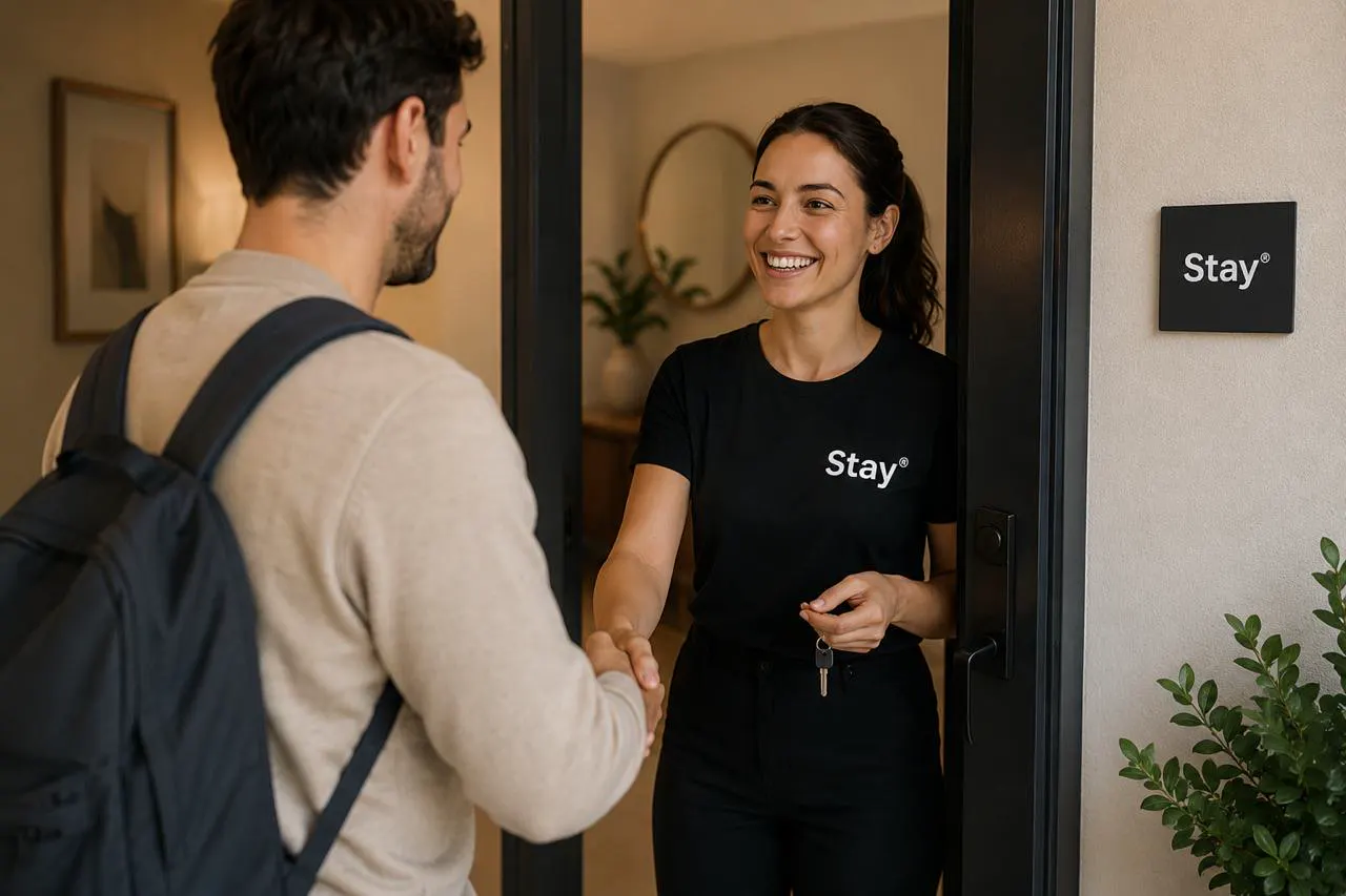 Stay® team welcoming a guest